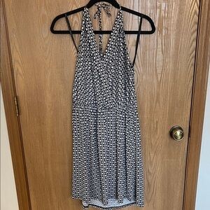 BCBG Black and White Halter Dress